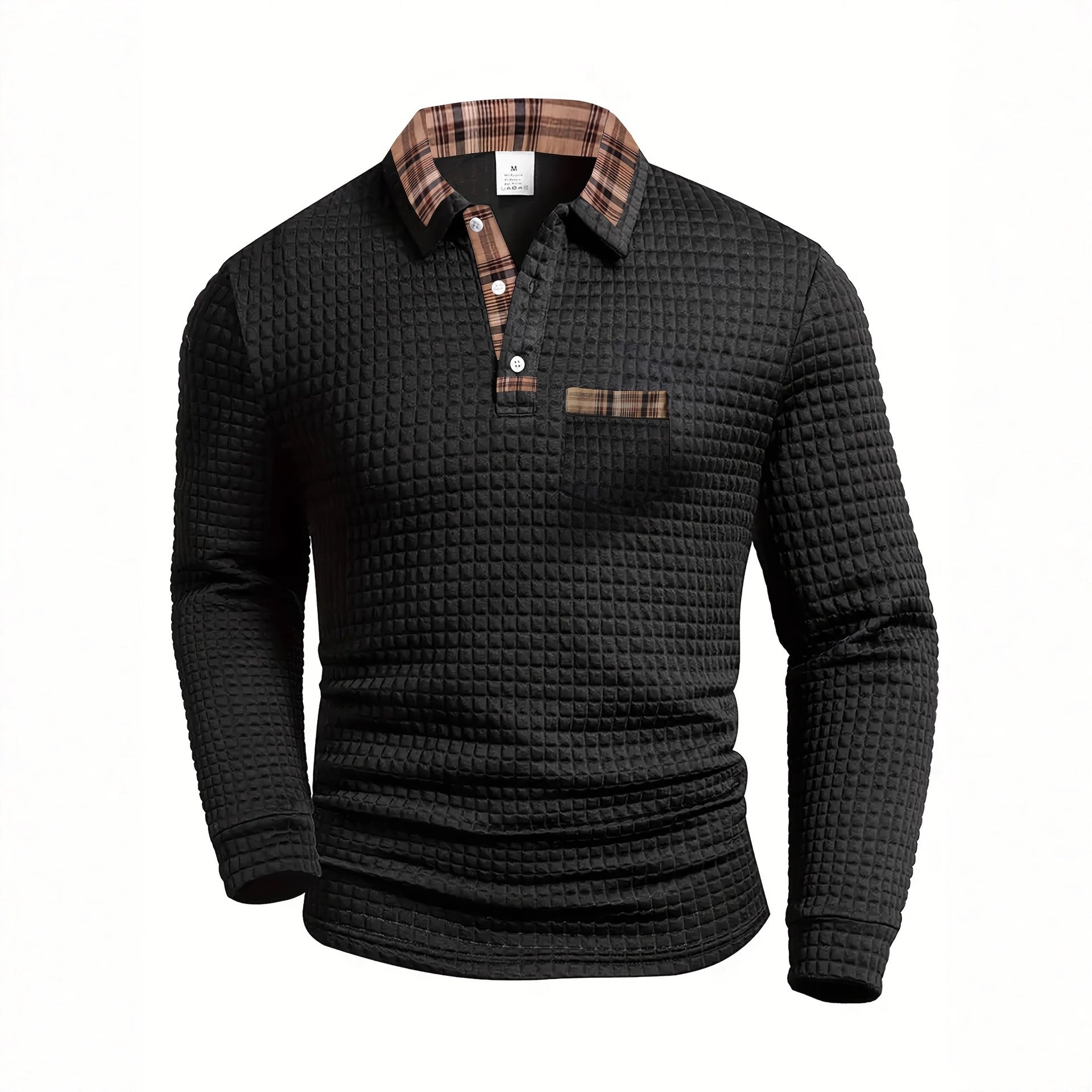Classic Checkered Mens Polo Shirt