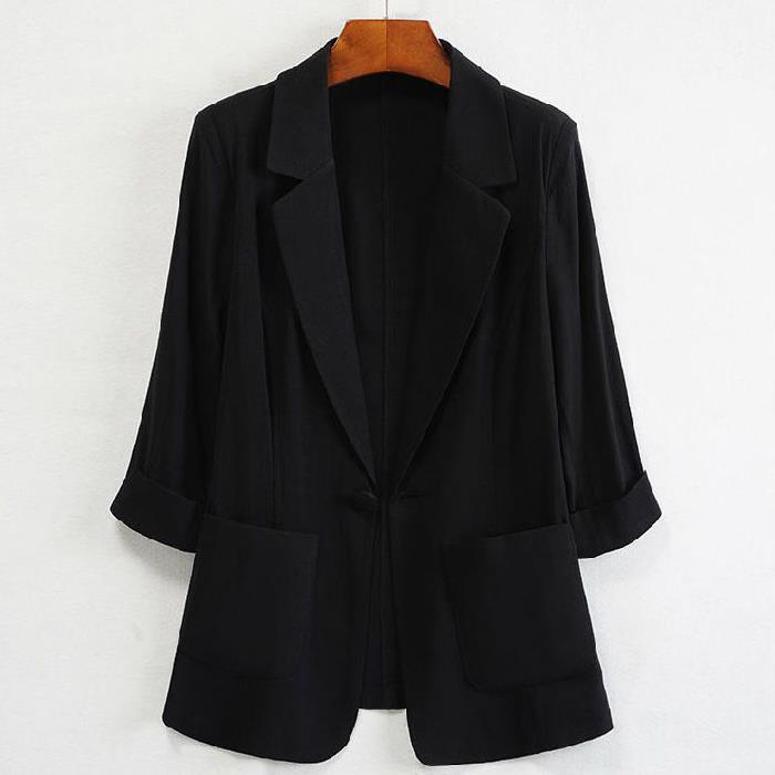 Women's Cotton Linen Slim Fit Blazer