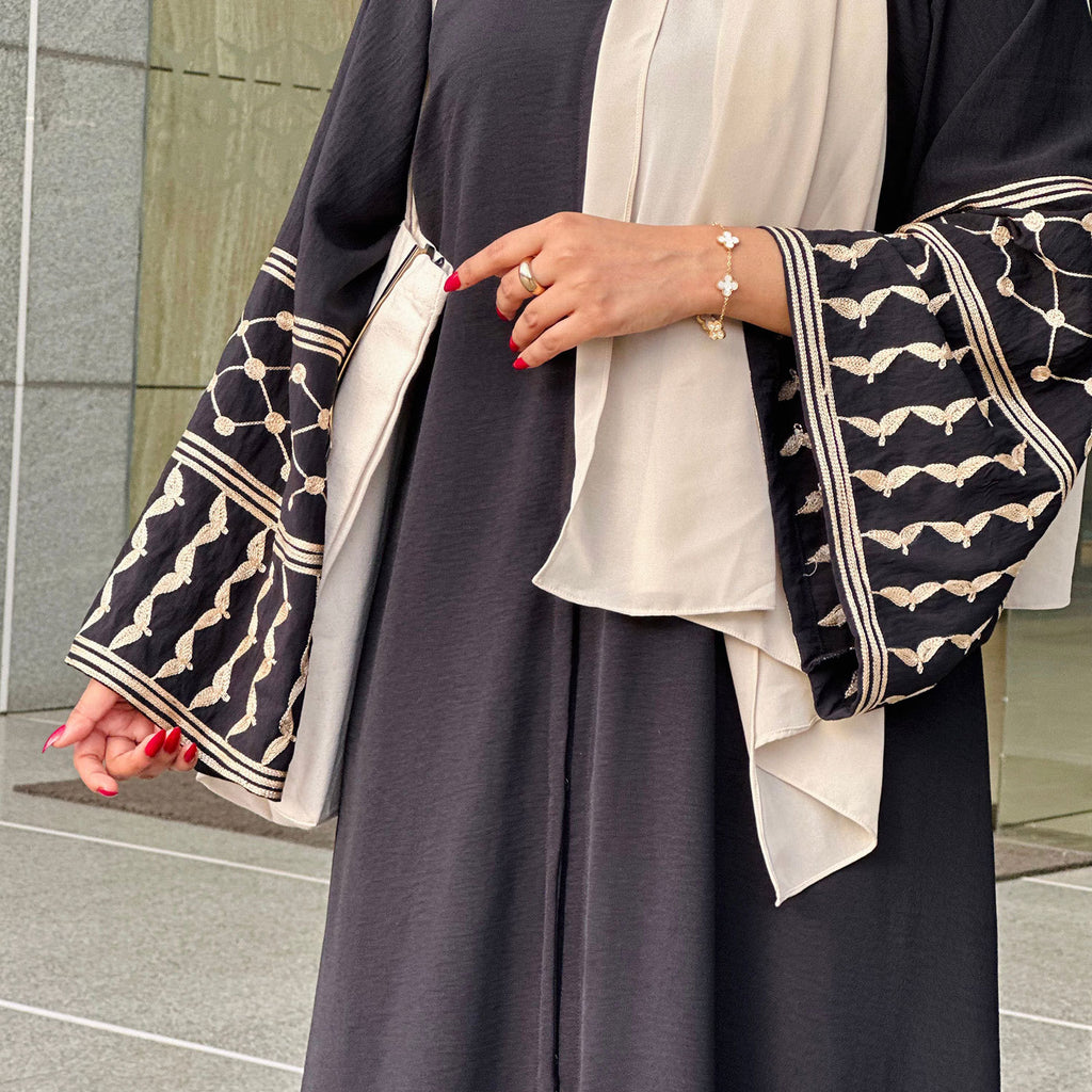 Embroidered tassel cardigan robe