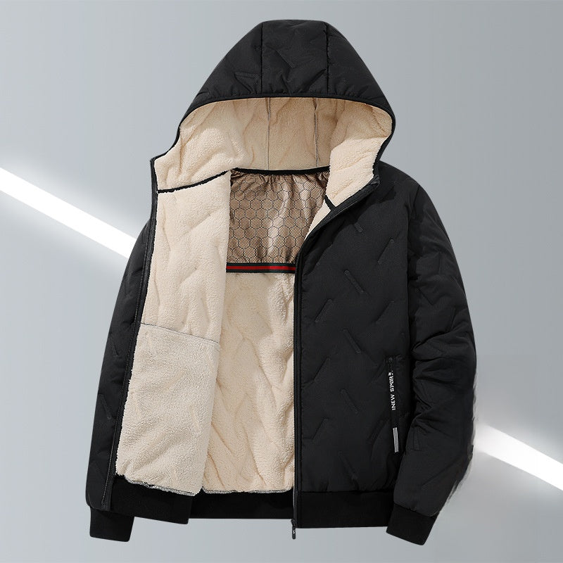 Men's Fleece-Lined Thick Cotton Jacket