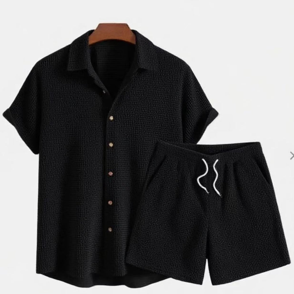 Men's Casual Short-Sleeved Suit Set