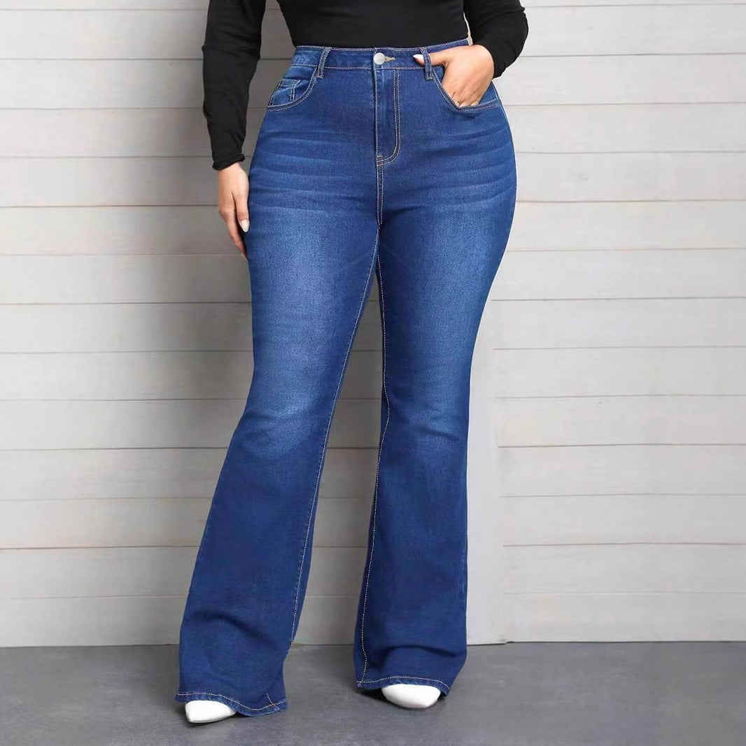 Denim flared jeans
