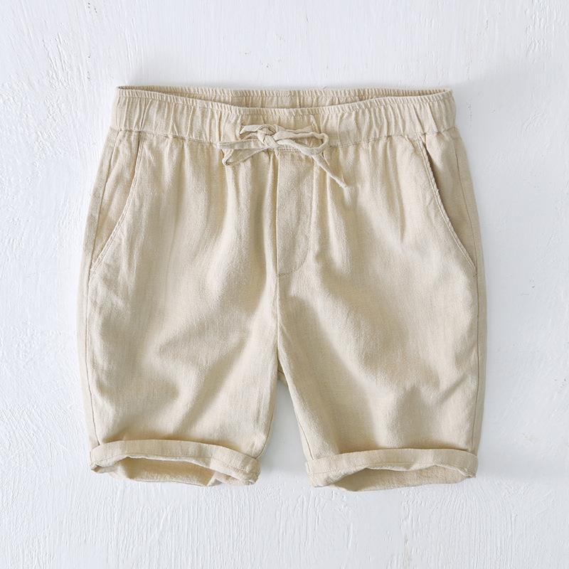Men's Casual Linen Drawstring Shorts