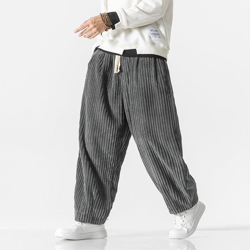 Men's Casual Corduroy Straight Leg Trousers