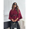 Women's Autumn Winter Woolen A-Line Cape Coat
