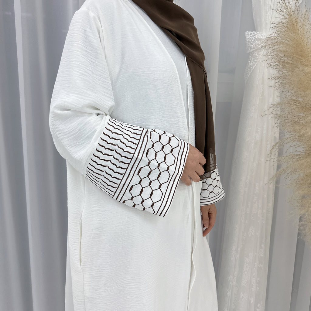 Embroidered tassel cardigan robe