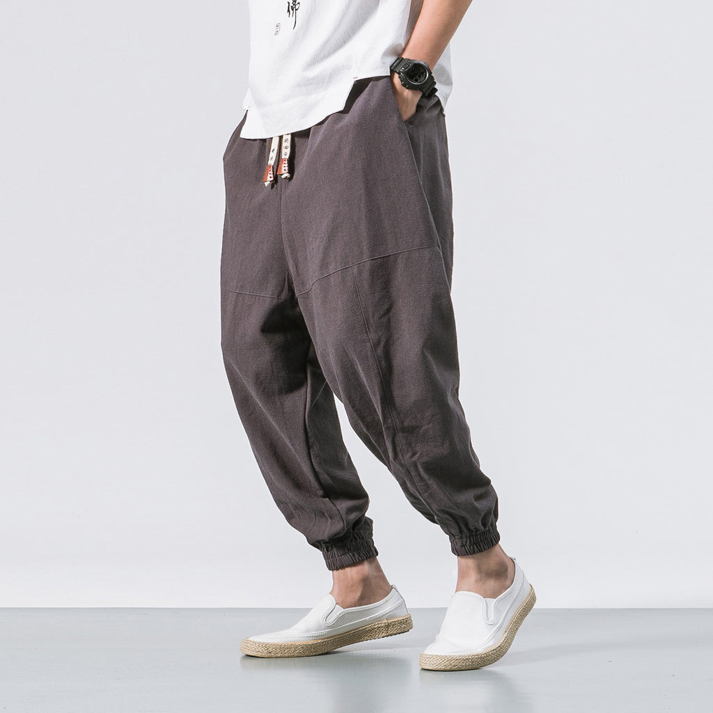 Cotton Linen Men's Casual Trousers