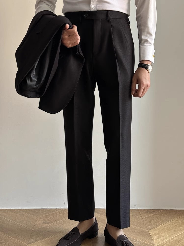 Men's Straight-Leg Dress Trousers