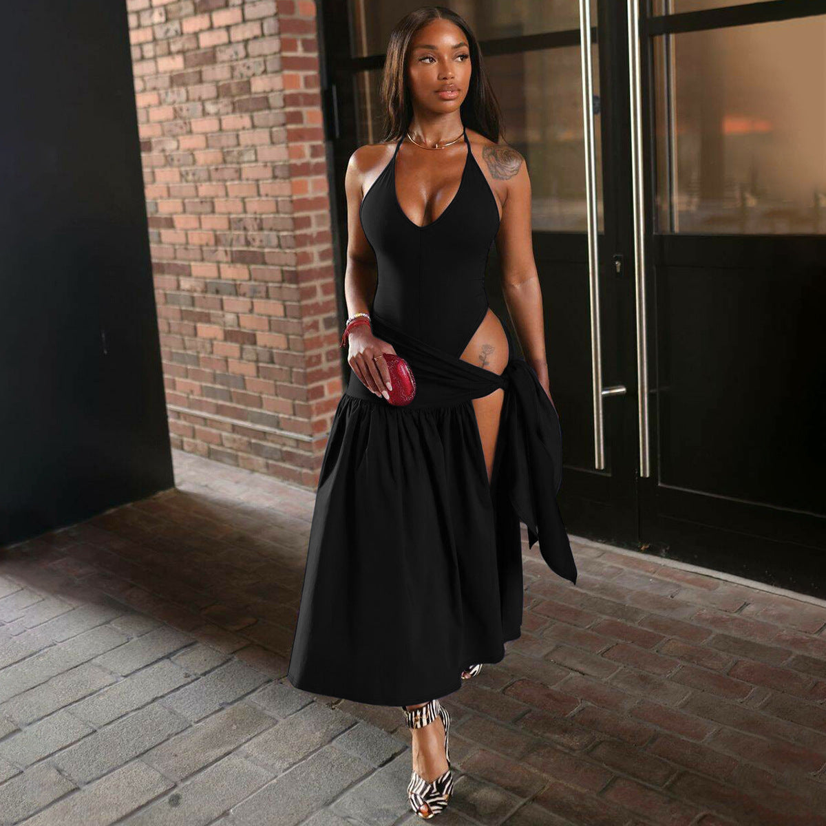 Women's Jumpsuit and Skirt Set