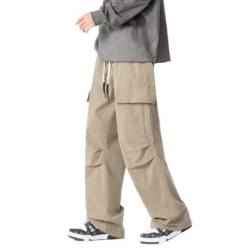 Straight-leg wide-leg casual work trousers