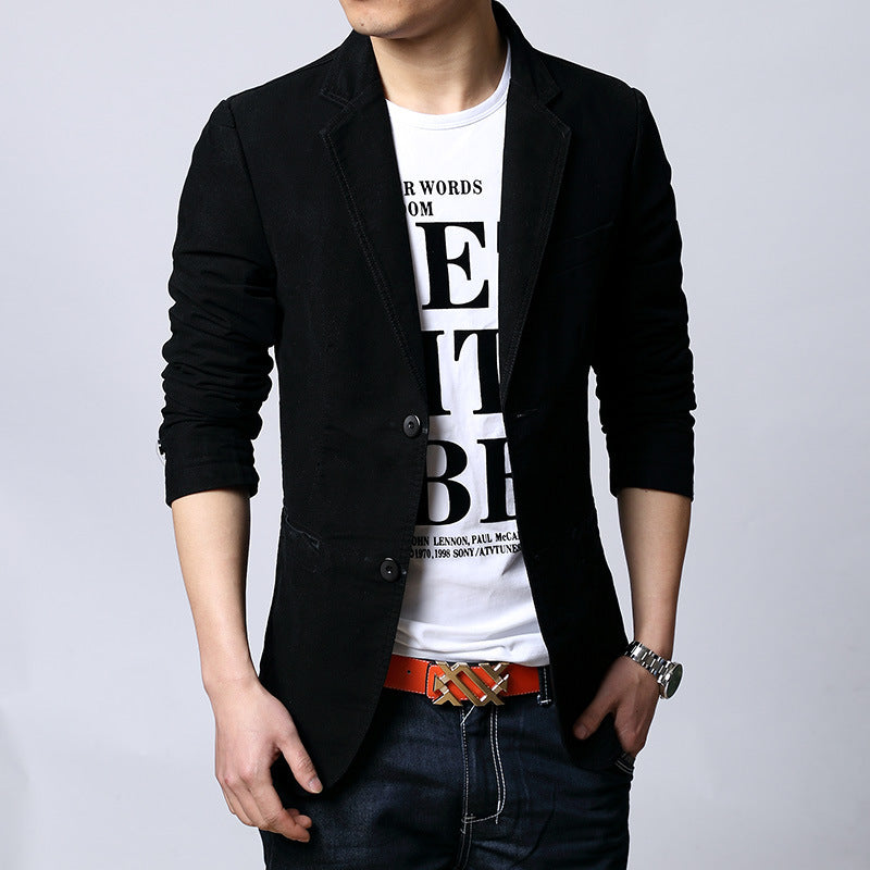 Slim Fit Cotton Suit Jacket