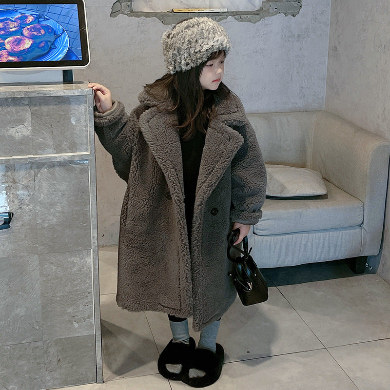Kids' Teddy Wool Blend Winter Coat