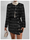 Elegant Women's Jacket and Skirt Suit
