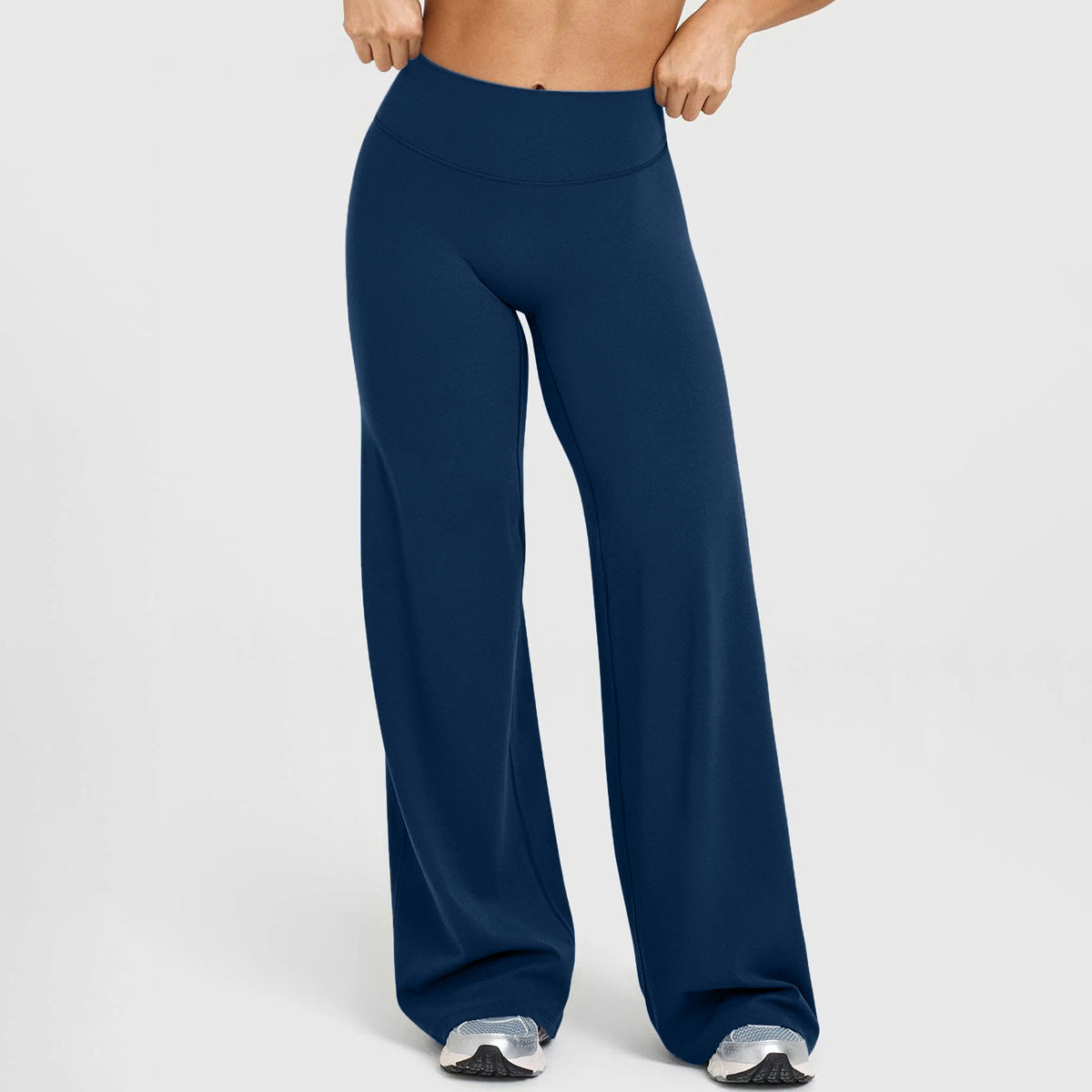 Straight-leg loose high-waist yoga pants