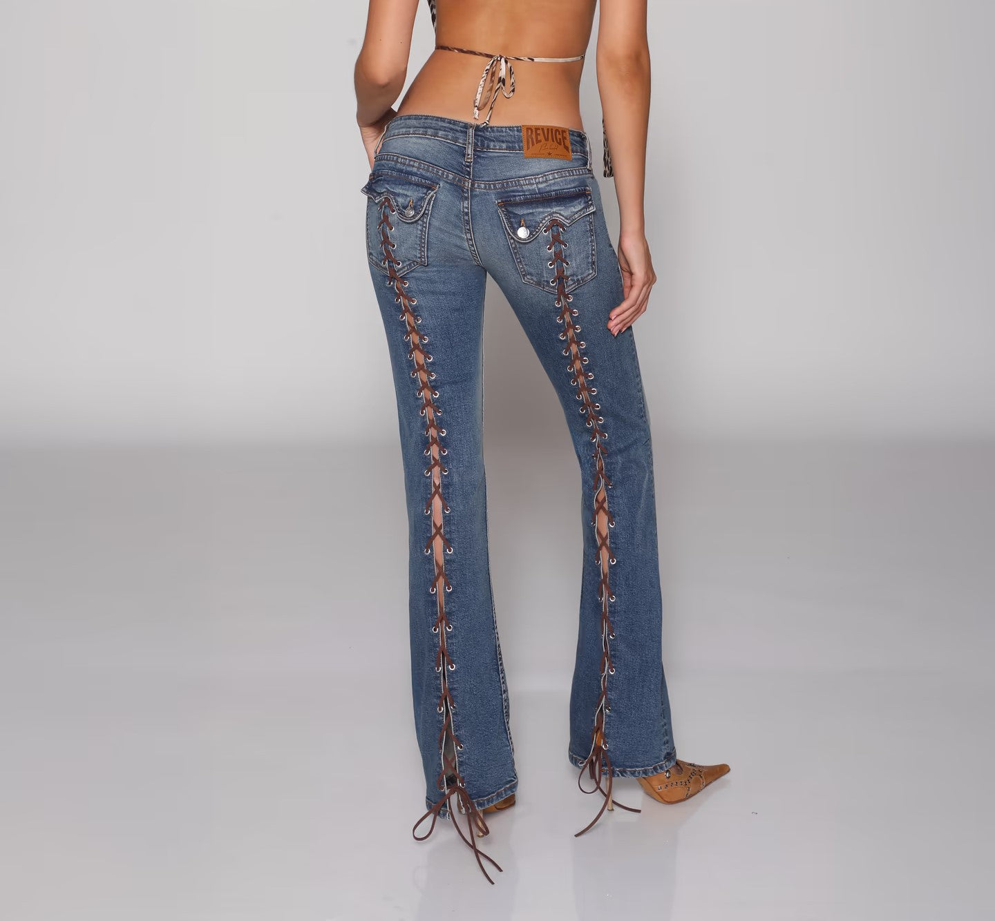 Women's Loose Straight Leg Low Waist Denim Jeans