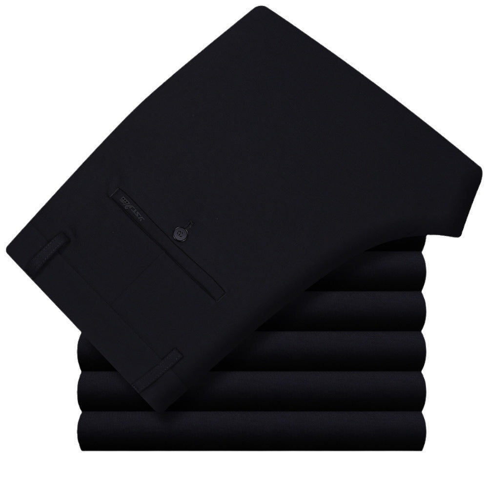 Straight-leg business trousers