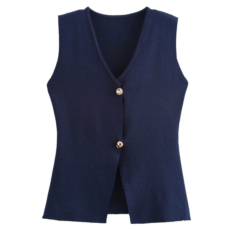 Women's Cropped Knit Vest