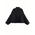 Suede Textured Lapel Bomber Jacket