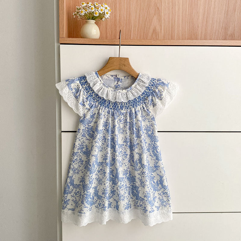 Girls' Floral Cotton Dress
