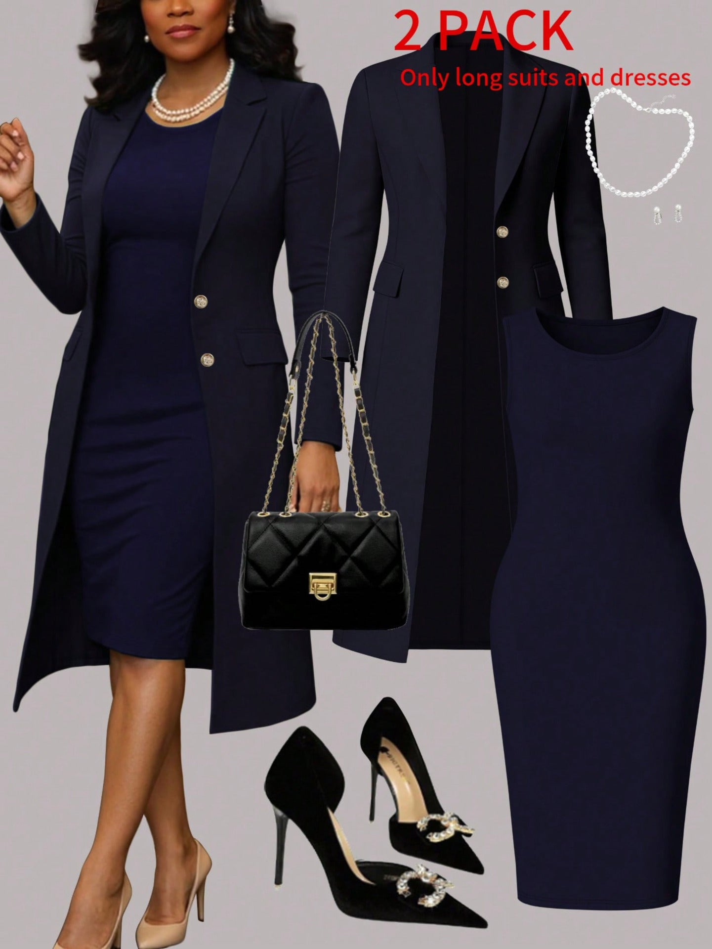 Women's Suit Dress Two-Piece Set