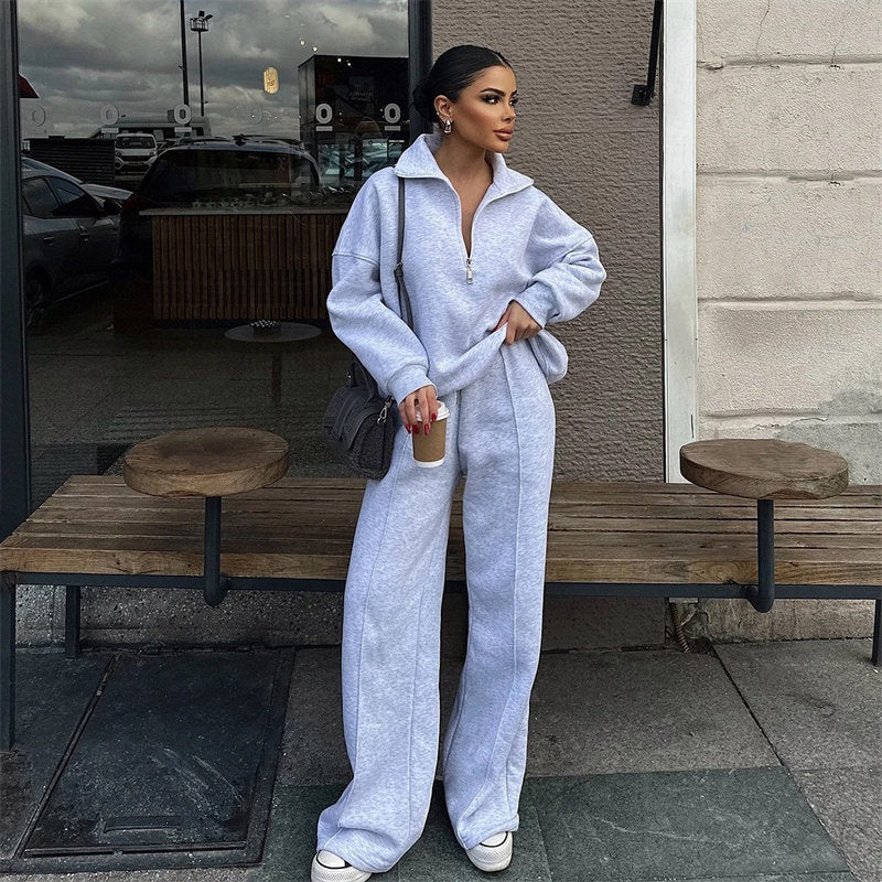 Women's Tweed Sport Suit Two-Piece Set