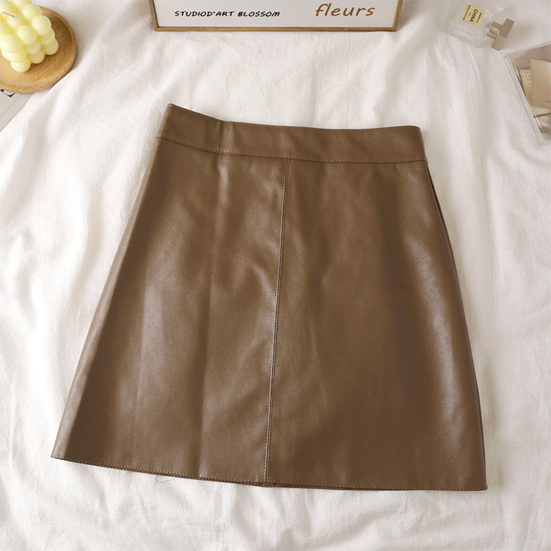 Women's Matte PU Leather High Waisted Tapered Pants