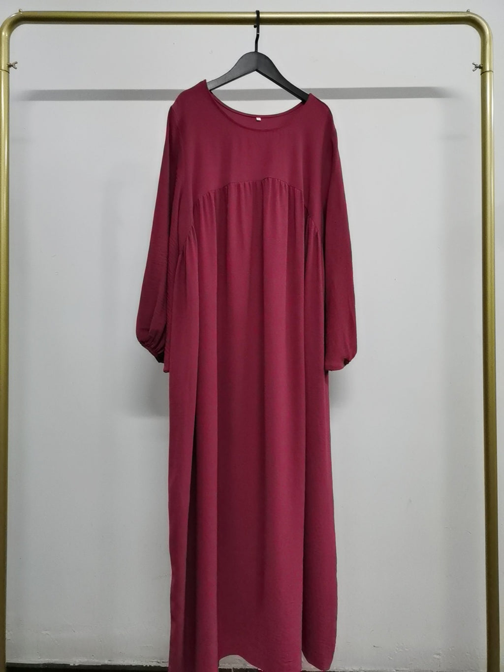 Wide and soft pure-color dress and long robe