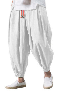 Cotton Linen Men's Casual Trousers