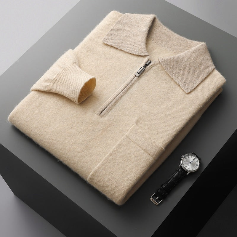 Men's Zipper Knitwear Long Sleeve Sweater