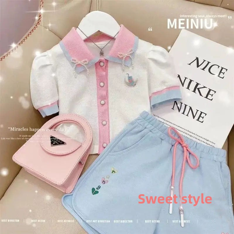 Girls' Polo Shirt Shorts Set