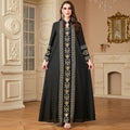 Muslim embroidery patchwork long dress