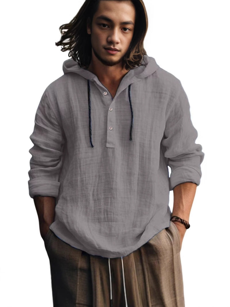 Pullover, hooded collar
