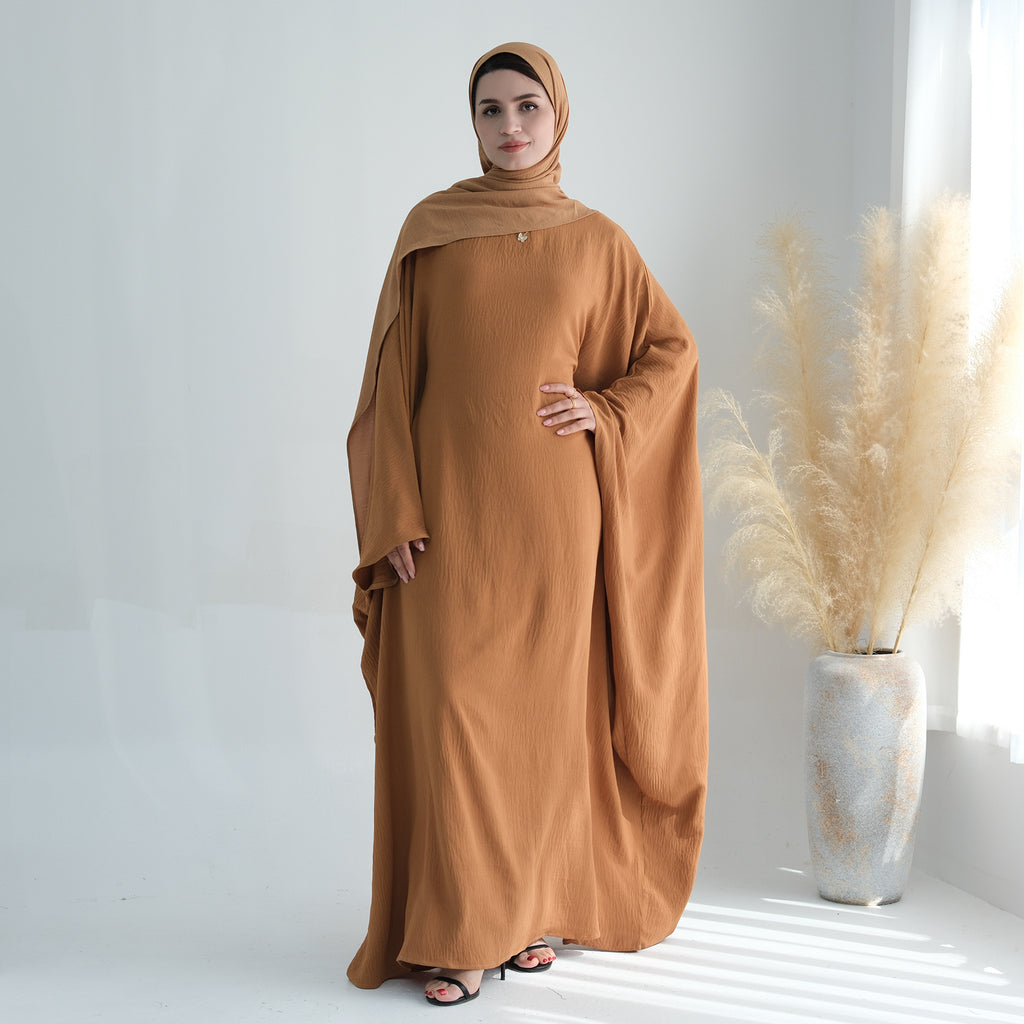 Women's Bat Sleeve Party Dress with Belt