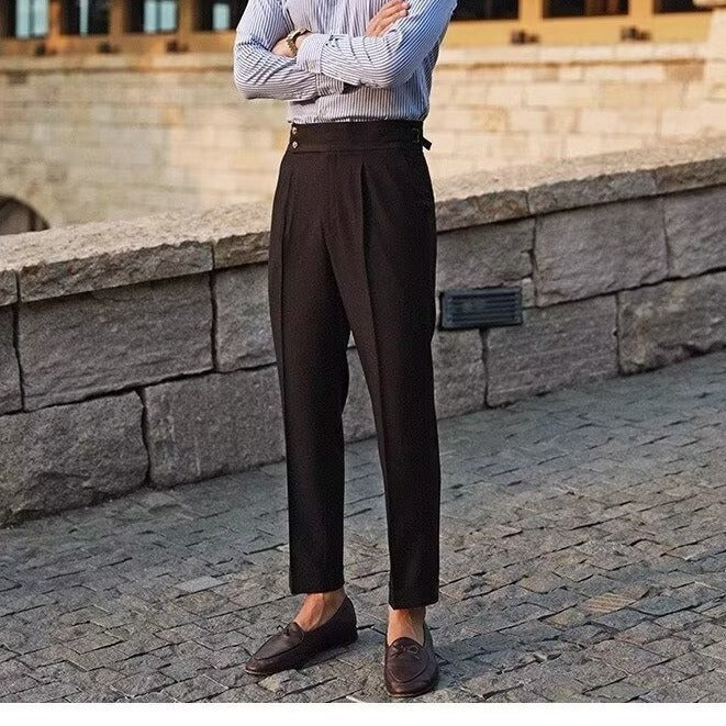 Slim Fit Cropped Trousers