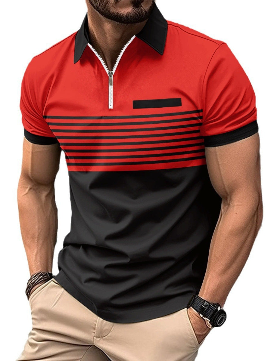 Men's Striped Polo Shirt