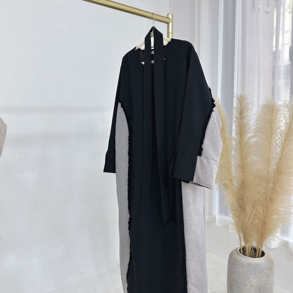 Elegant robe set dress, belt, and cardigan
