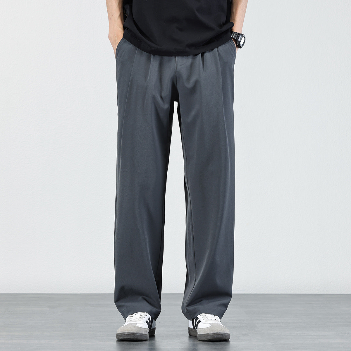 Men's Ice Silk Draped Casual Trousers