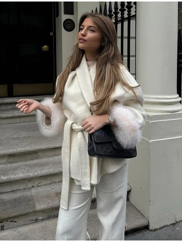 Women's Wool Blend Mid-Length Coat