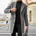 Men's Mid-Length Single-Breasted Trench Coat