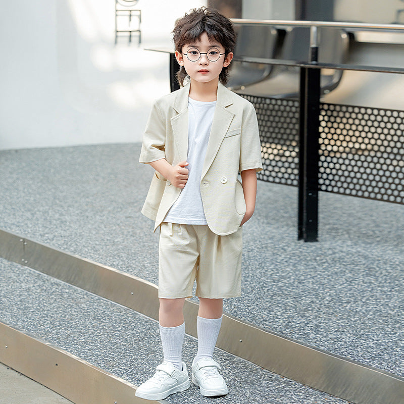 Boys' Short Sleeve Suit Shorts