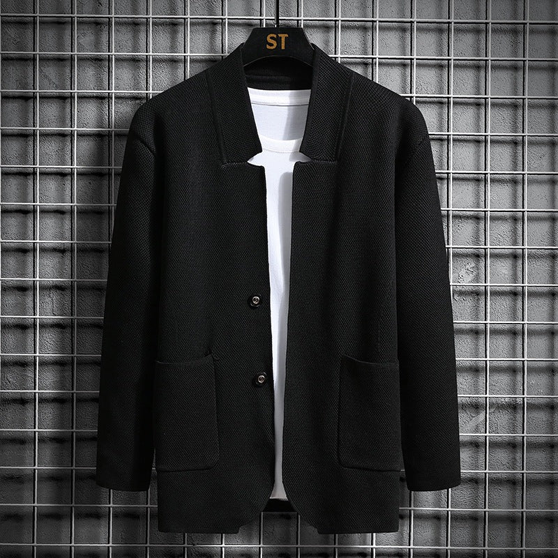 Men's Stand Collar Knit Sweater