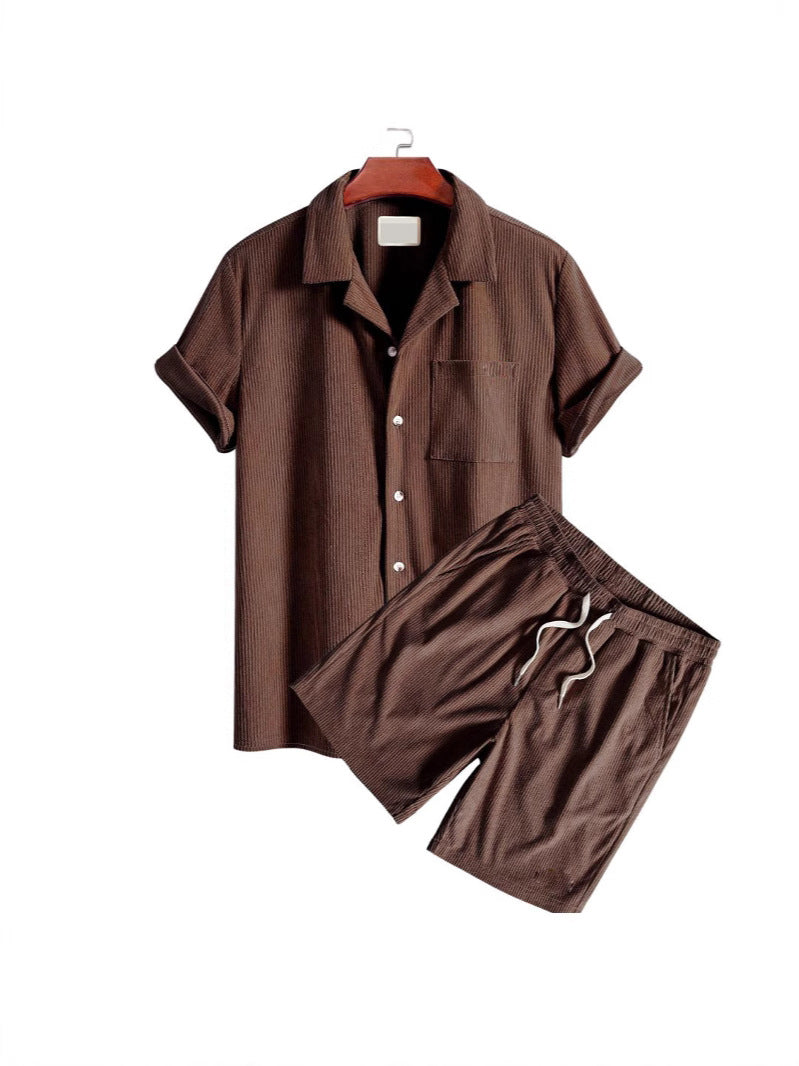 Corduroy sports suit