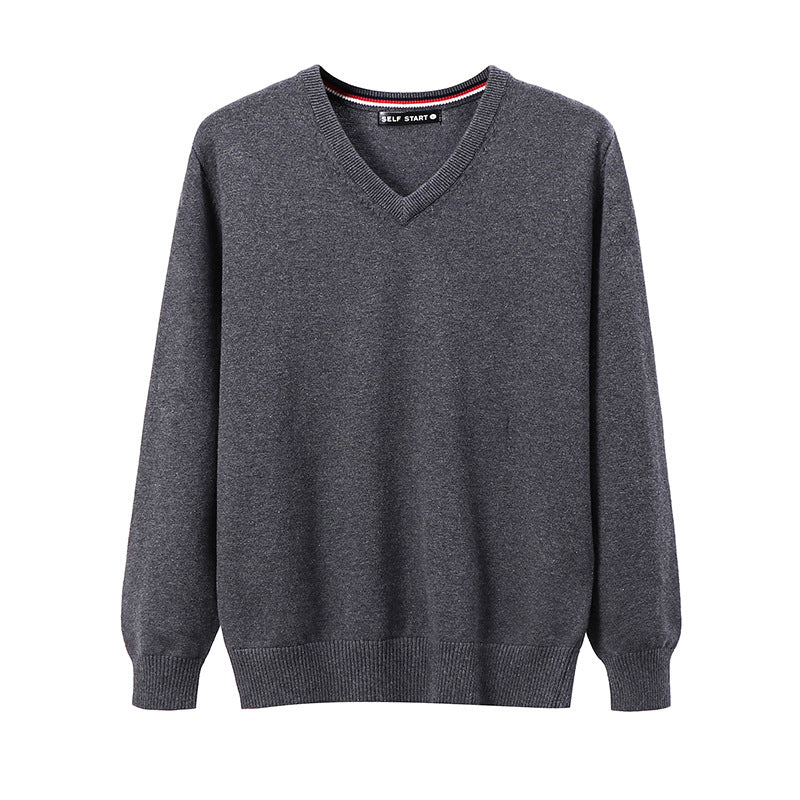 V-neck knitted sweater