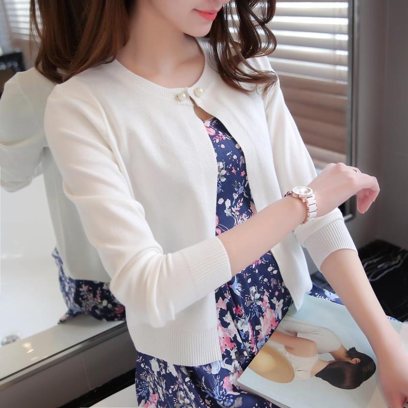 Knitted cardigan short sun-protective shawl