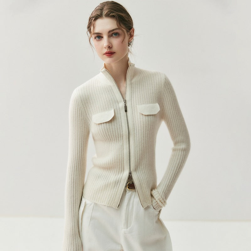 Women's Pure Cashmere Knitted Cardigan