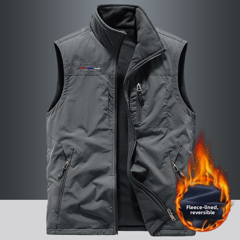 Men's Double-Sided Fleece Winter Vest