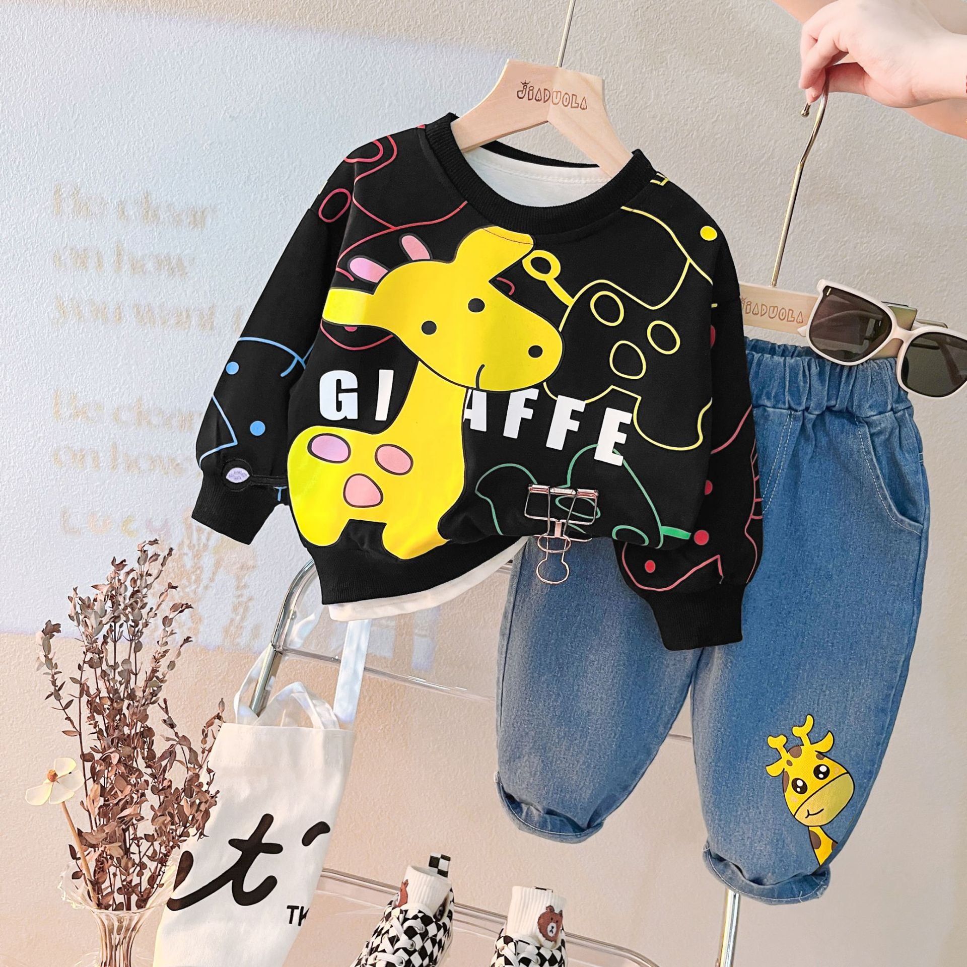 Boys' Cartoon Cotton Two-Piece Set