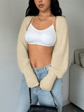 Short top loose cardigan