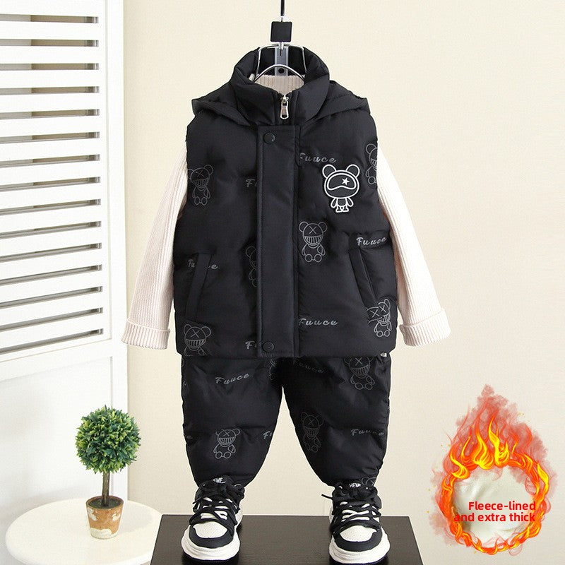Children's Down Cotton Vest and Pants