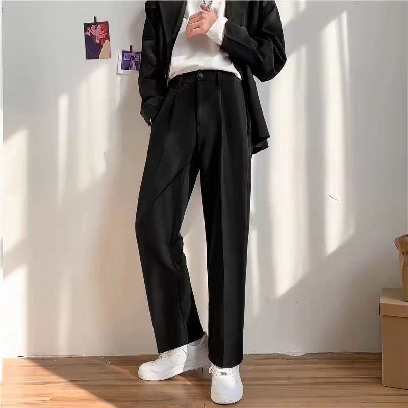 Men's Fleece-Lined Straight Leg Casual Trousers